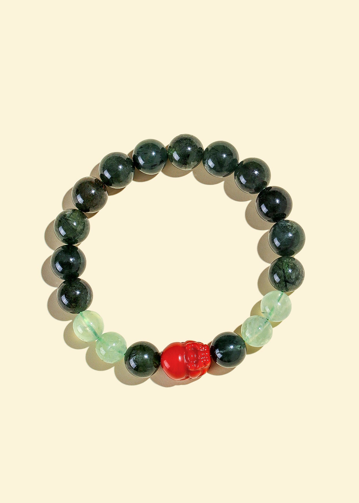 Planderful Fortune's Favor Bracelet – Elegant Natural Greenhair Grape Stone Design