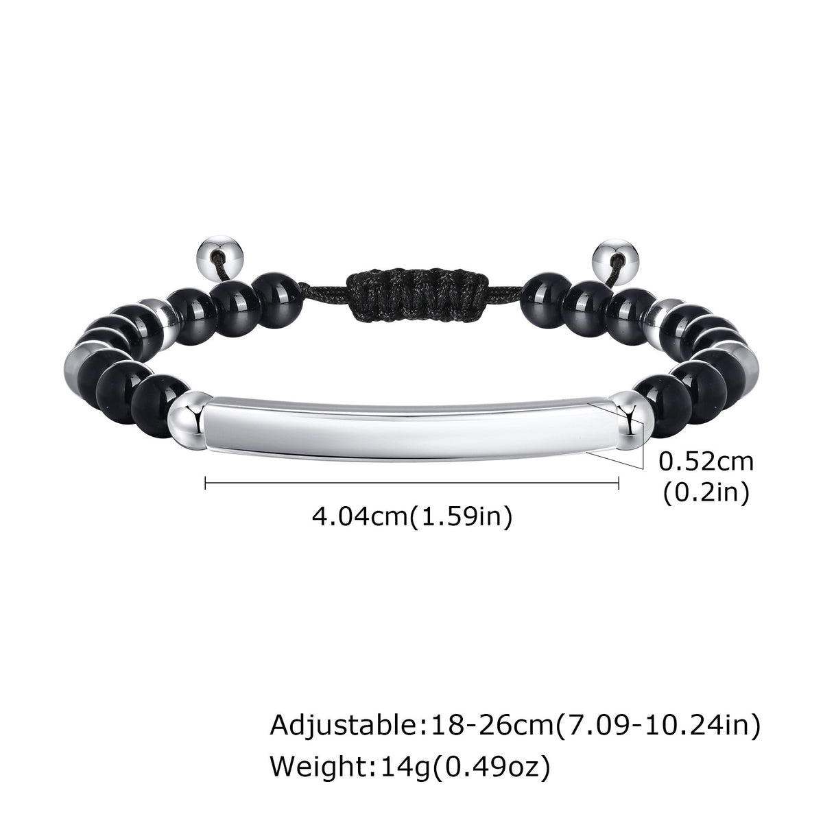 Tiger's Eye Adjustable Stainless Steel Bracelet