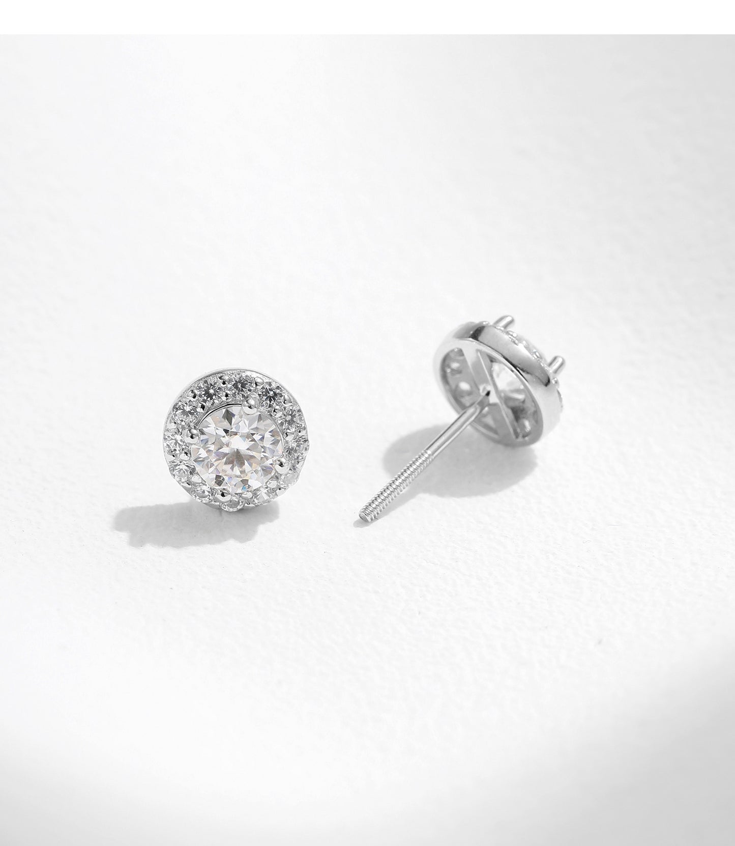 Elegant and Versatile 1 Carat Moissanite Sterling Silver Earrings