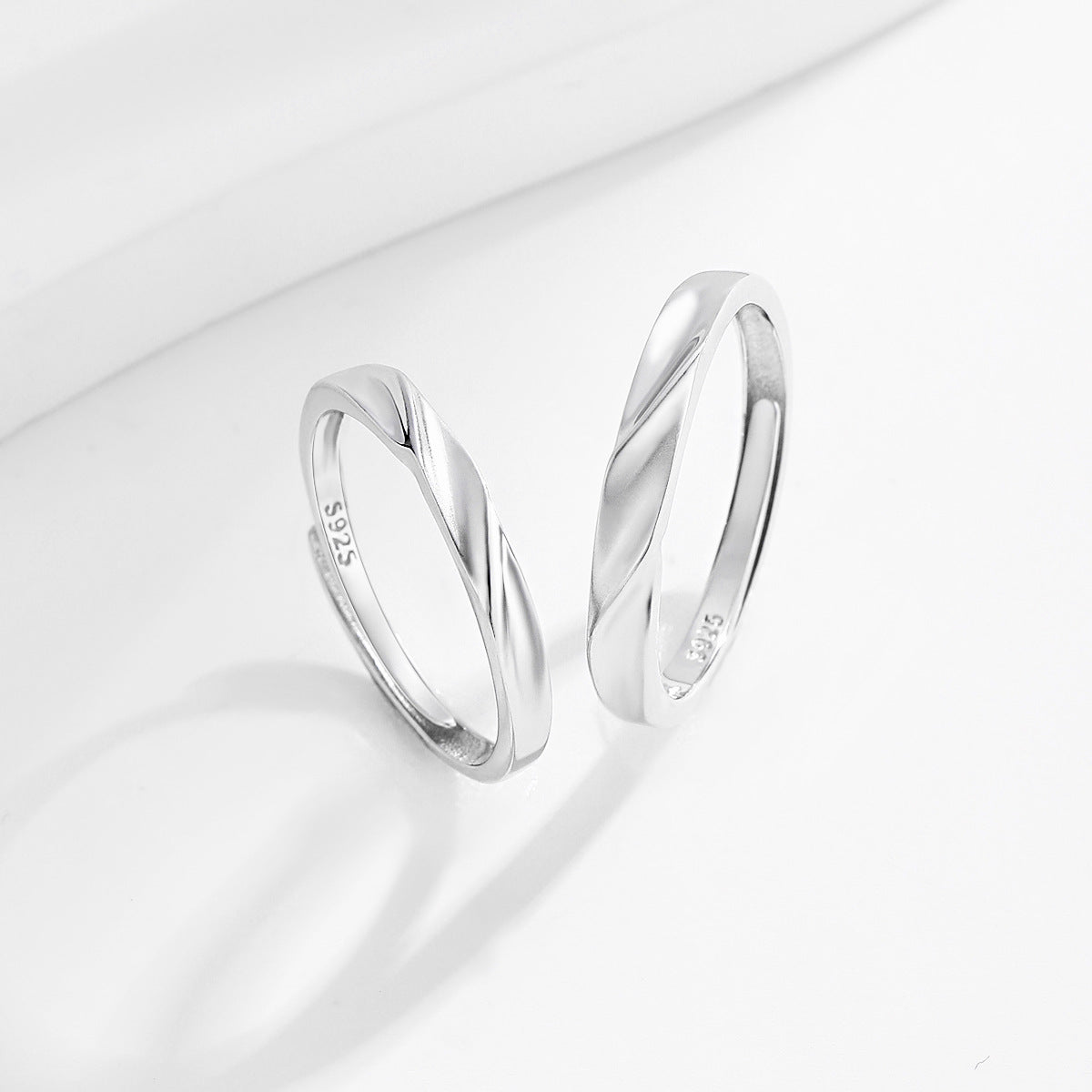 Planderful Everyday Genie – Mobius Popular Versatile Couple Ring 925 Sterling Silver Personality Cold Wind Sense of Luxury Pair Ring to Send Girlfriend