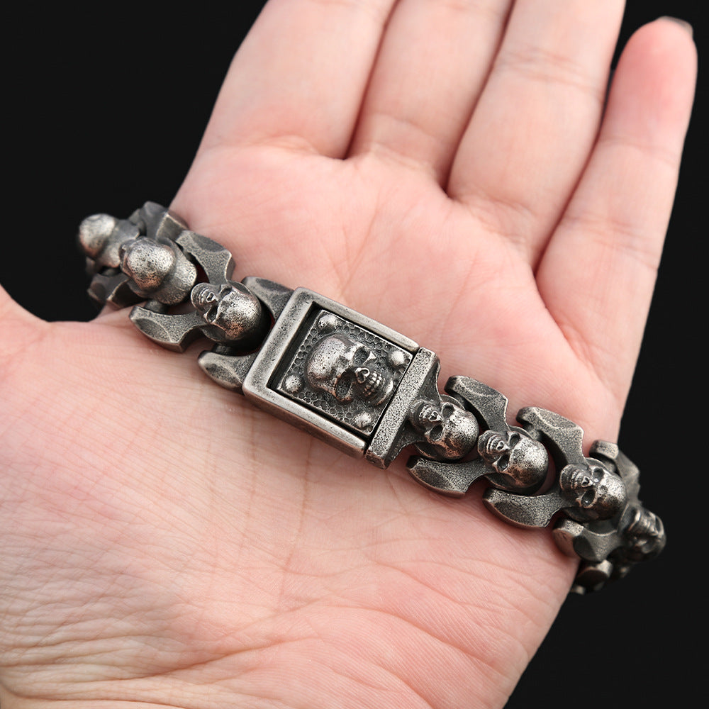 European And American Jewelry Wholesale Skull Bracelet For Men