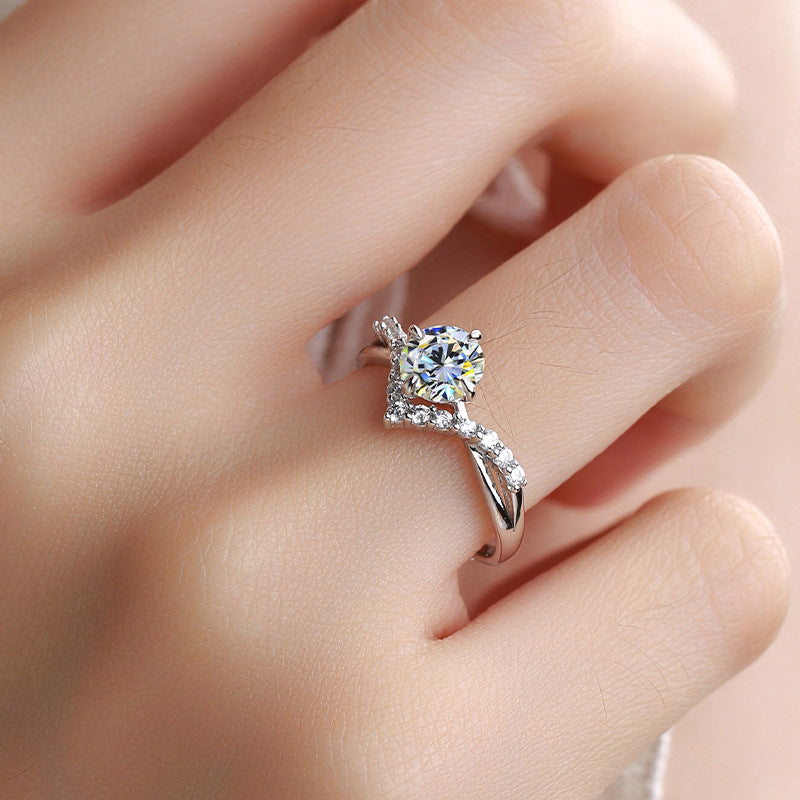 Genuine Points S925 Sterling Silver Women's Ring