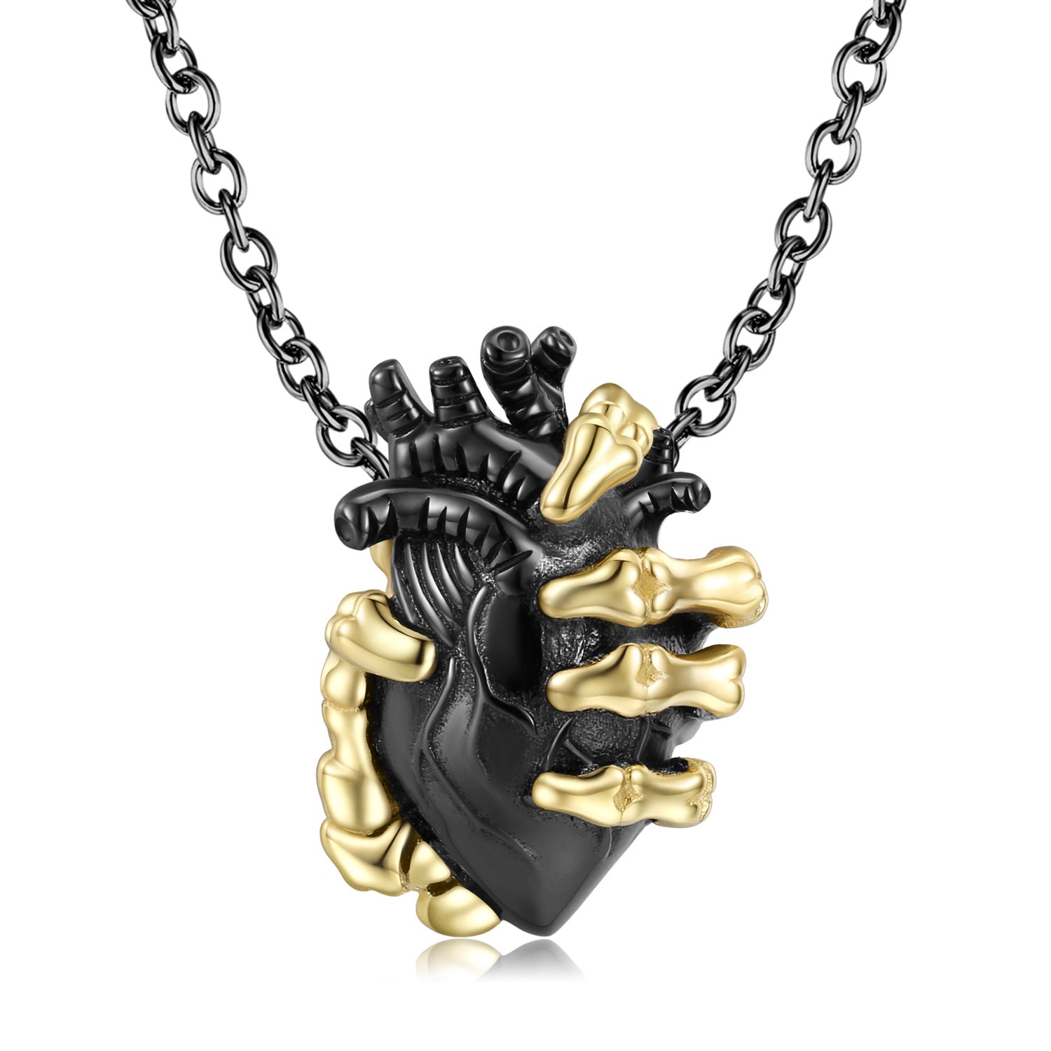 Holding Heart Chain S925 Sterling Silver Electroplated 14K Gold
