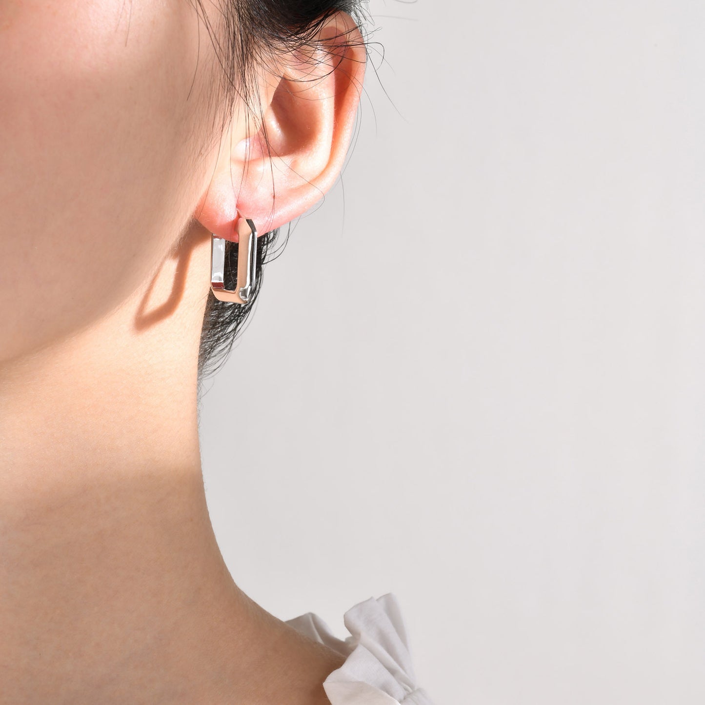 European And American Accessories Gold Geometric Square Earrings