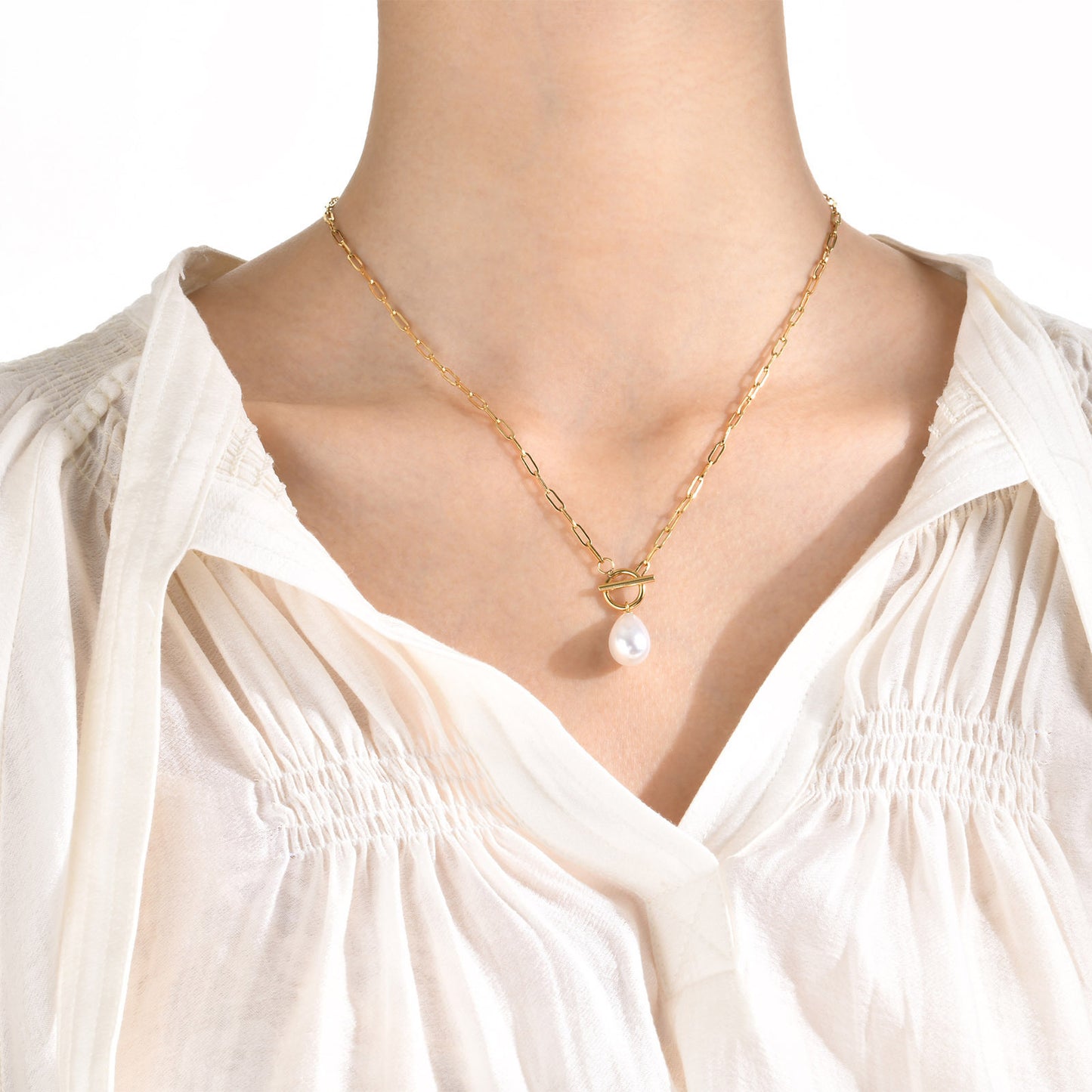 Titanium Steel Necklace Gold Women's Cross Chain Jewelry