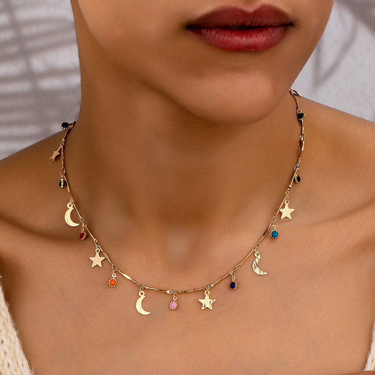 Planderful Vienna Verve Necklace – Fashionable Summer Color Drip Design