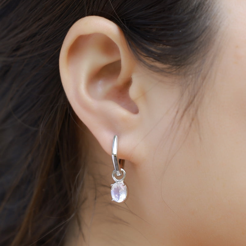 Planderful Everyday Genie Earrings – Elegant, Versatile Blue Moonlight Silver
