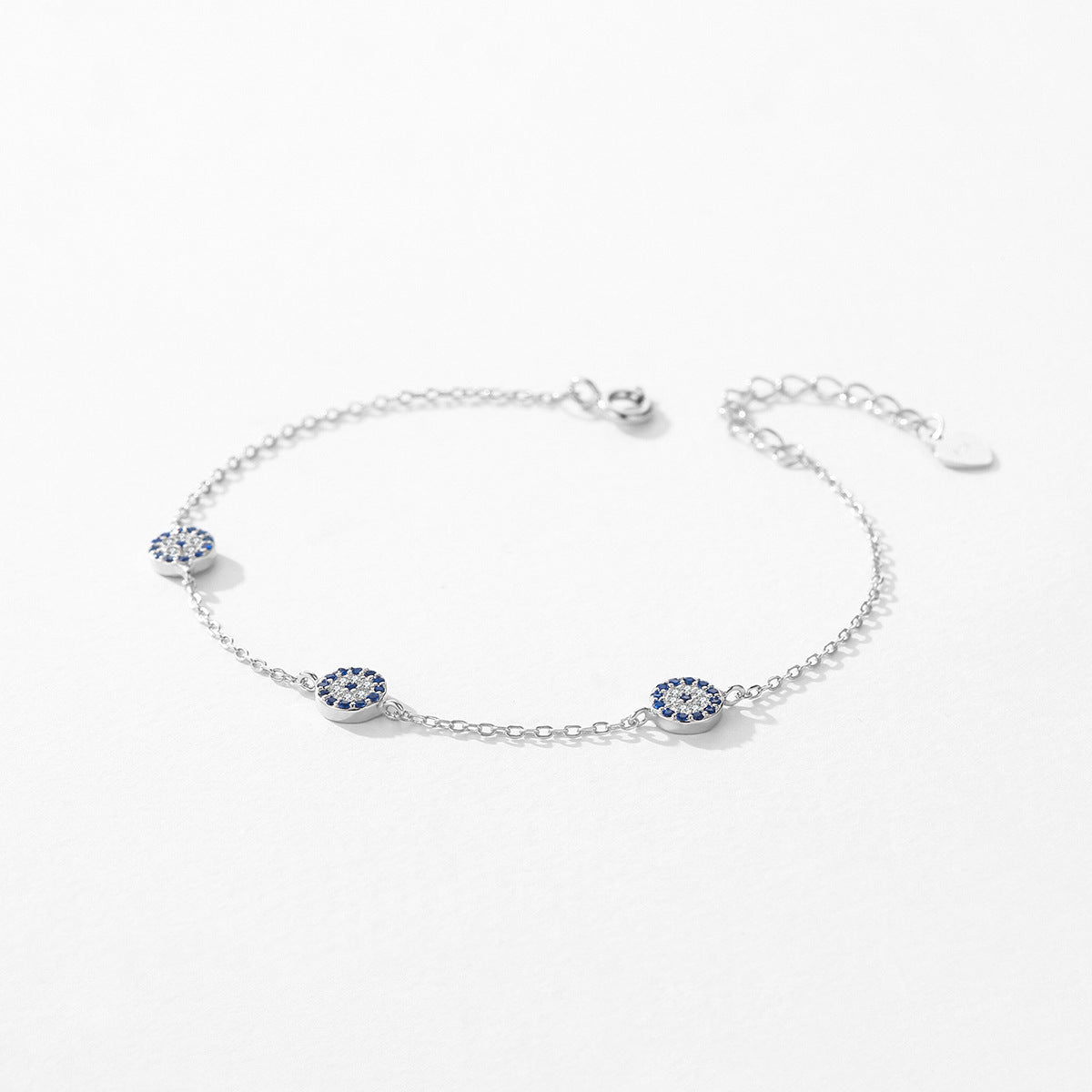Women's Sterling Silver Blue Zircon Bracelet - Trendy Everyday Genie Collection