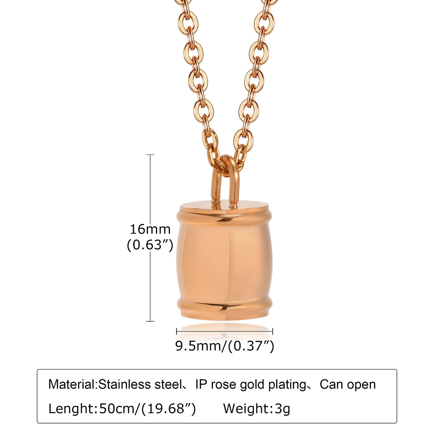 Cross-Border Jewelry Commemorative Pendant Necklace Small Jar Urn