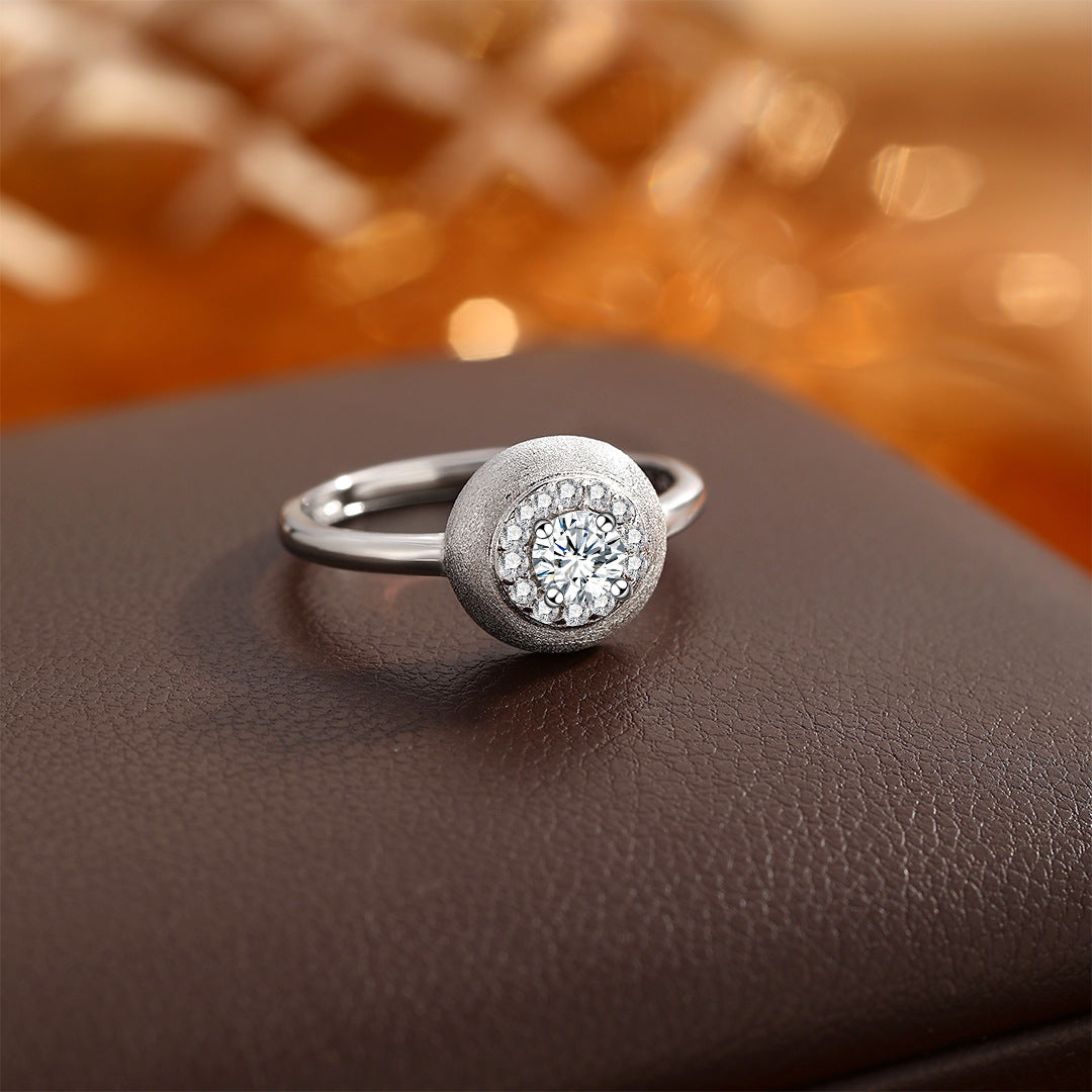 Planderful Sterling Silver Zircon Ring For Women Luxurious Vintage Medieval Style Adjustable Fit