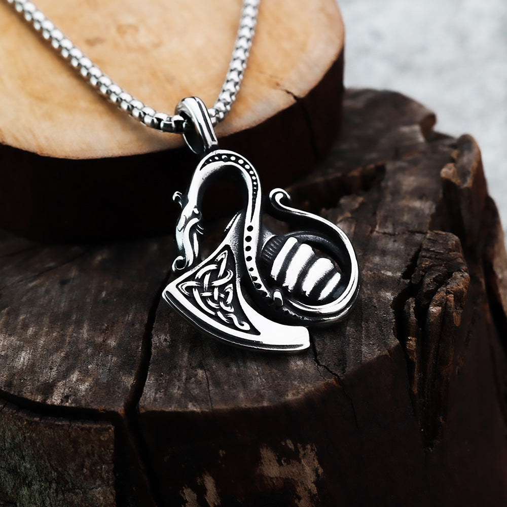 Viking Pendant Nordic Celtic Fashion Dragon Shield for Men
