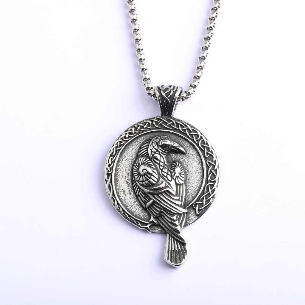 Vintage Viking Stainless Steel Pendant Necklace