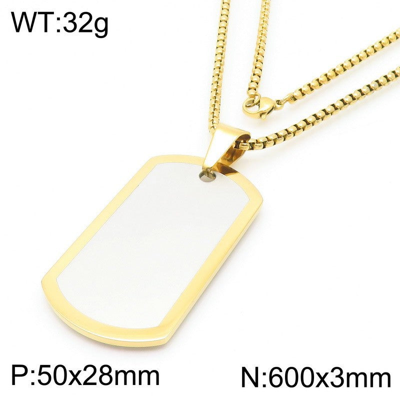Planderful Men Hip Hop Metal Pendant Necklace Durable Urban