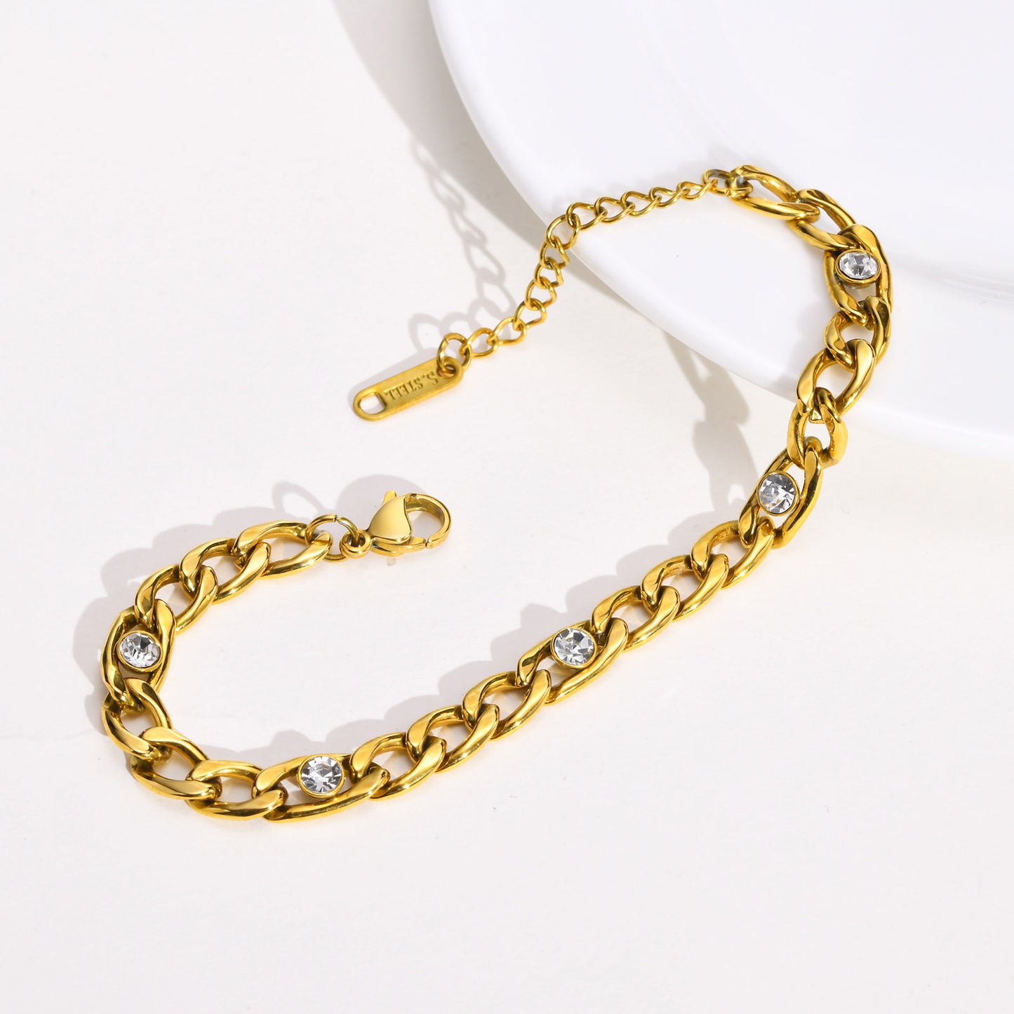 European And American Popular Accessories Stainless Steel NK Bracelet Gold