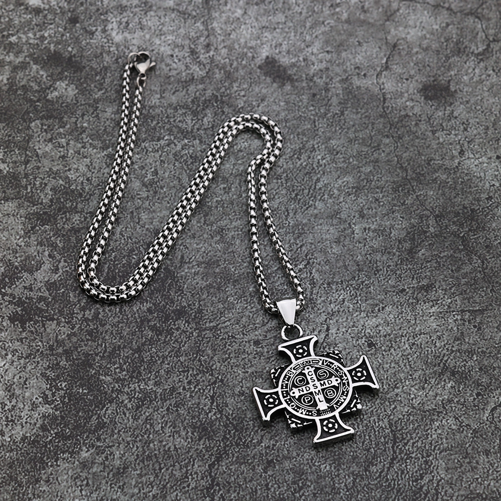Cross-Border New Products Cross Pendant Stainless Steel Men's Jewelry