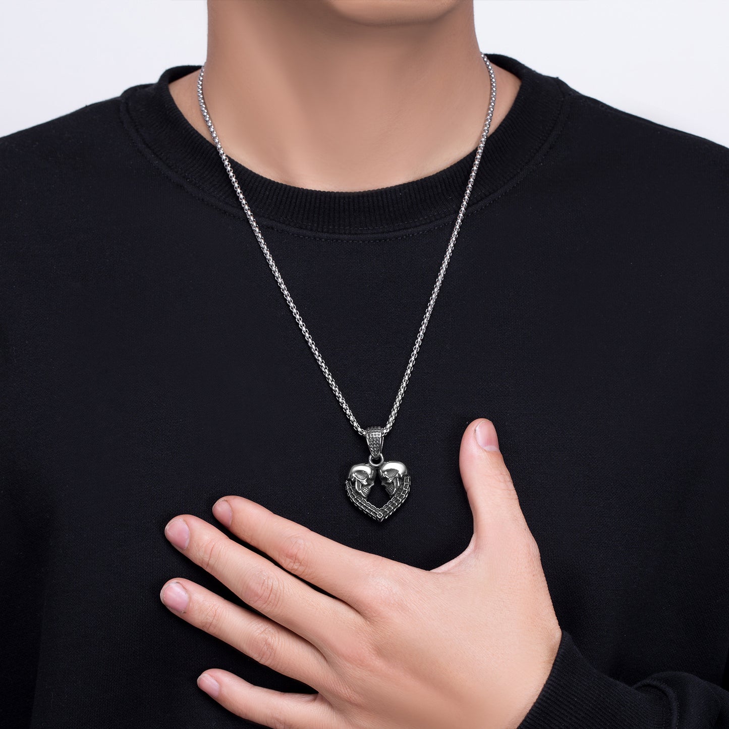 Titanium Steel Necklace – Statement Punk Hip Hop Men's