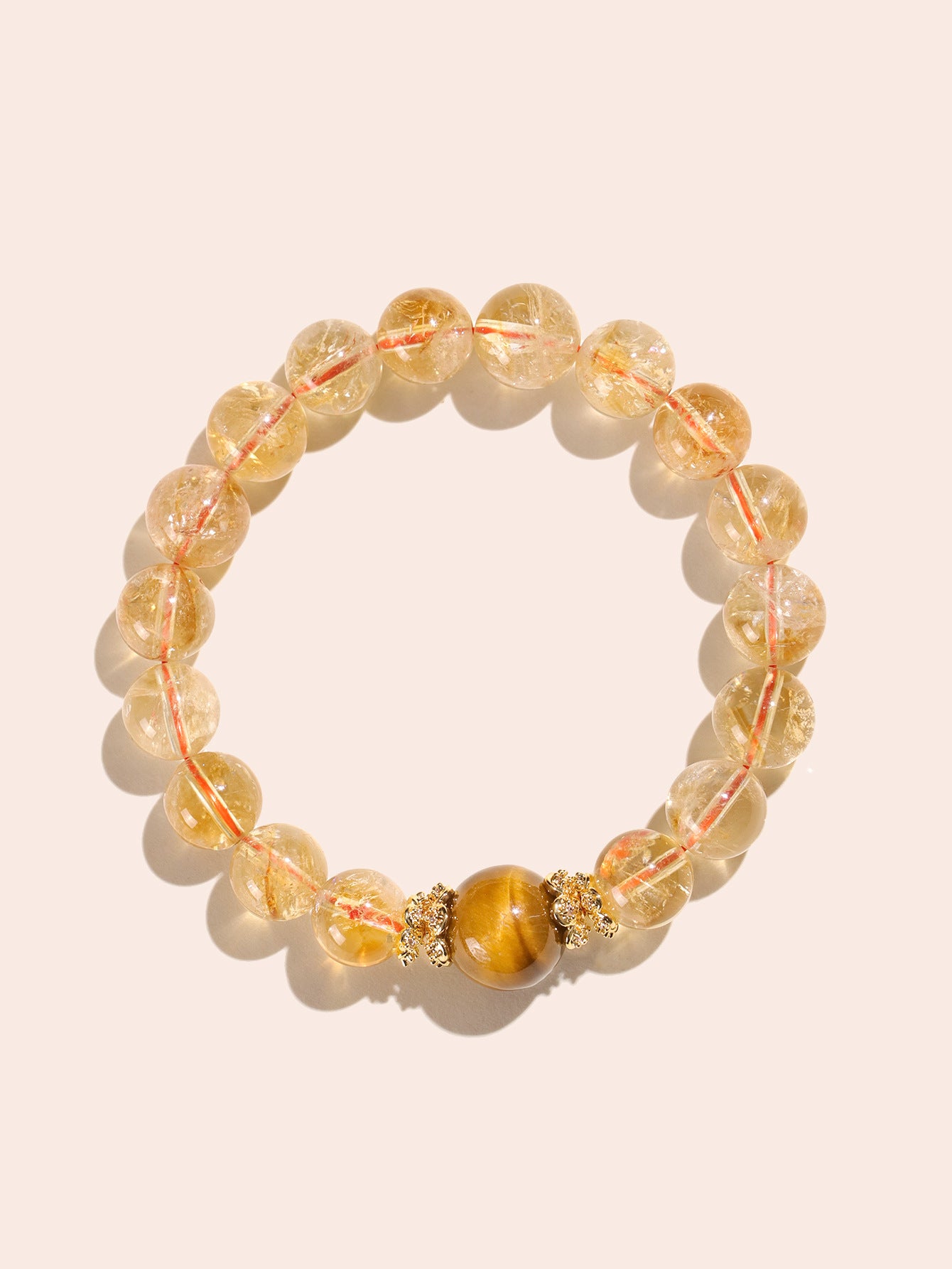 Planderful Fortune's Favor Bracelet – High-End Tiger's Eye and Lemon Crystal Design