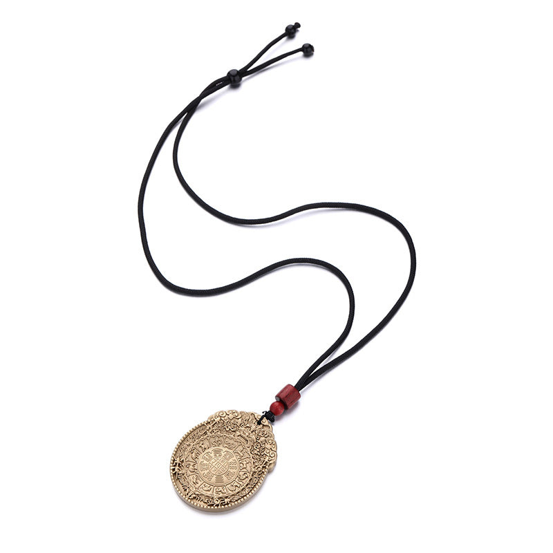 Vintage Zodiac Stainless Steel Men's Pendant Necklace