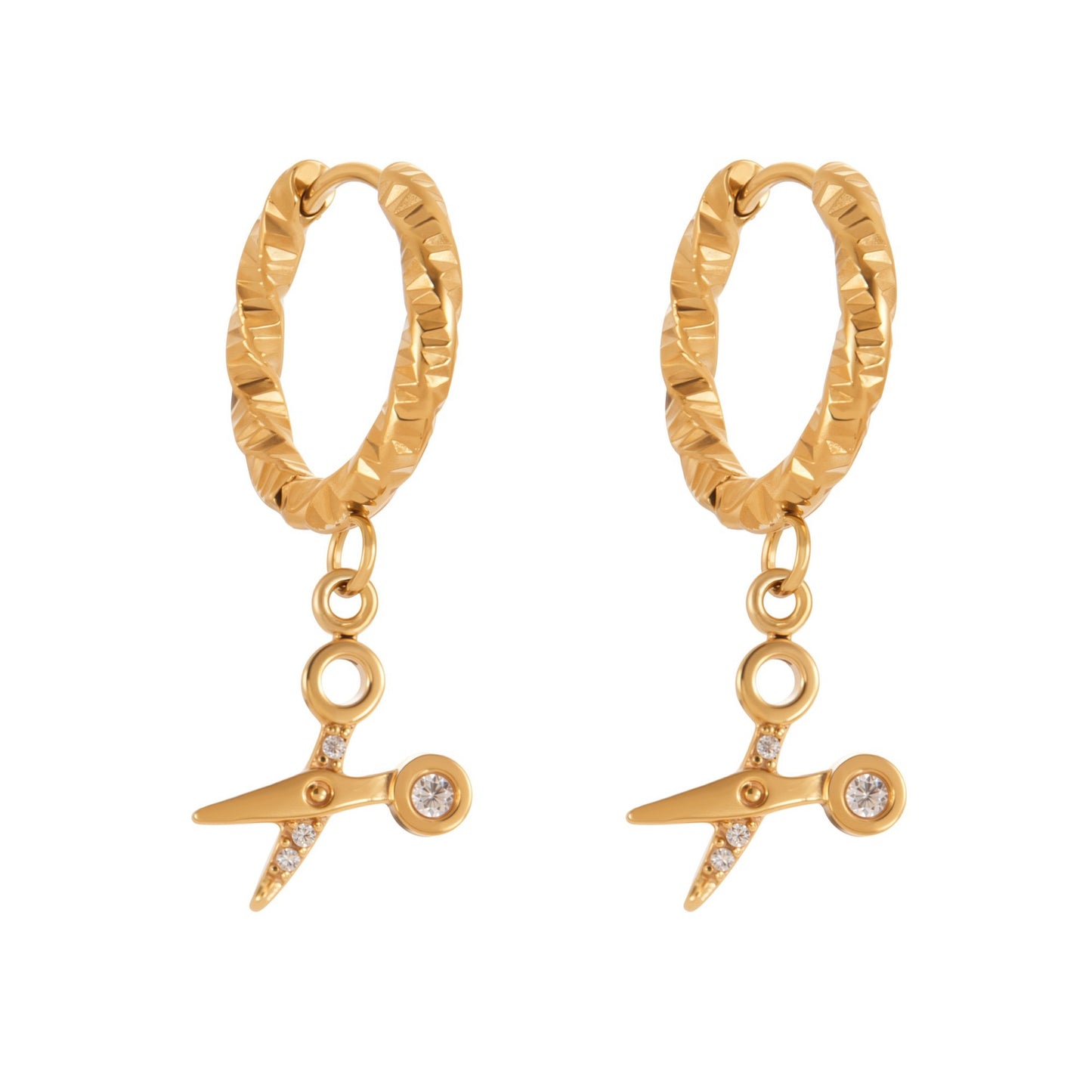 Planderful Zircon Earrings Exquisite Gold Plated For Women