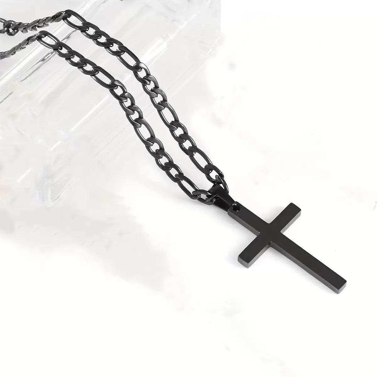 1. Planderful Stainless Steel Cross Necklace For Men - Premium Urban Hip Hop Jewelry Gift