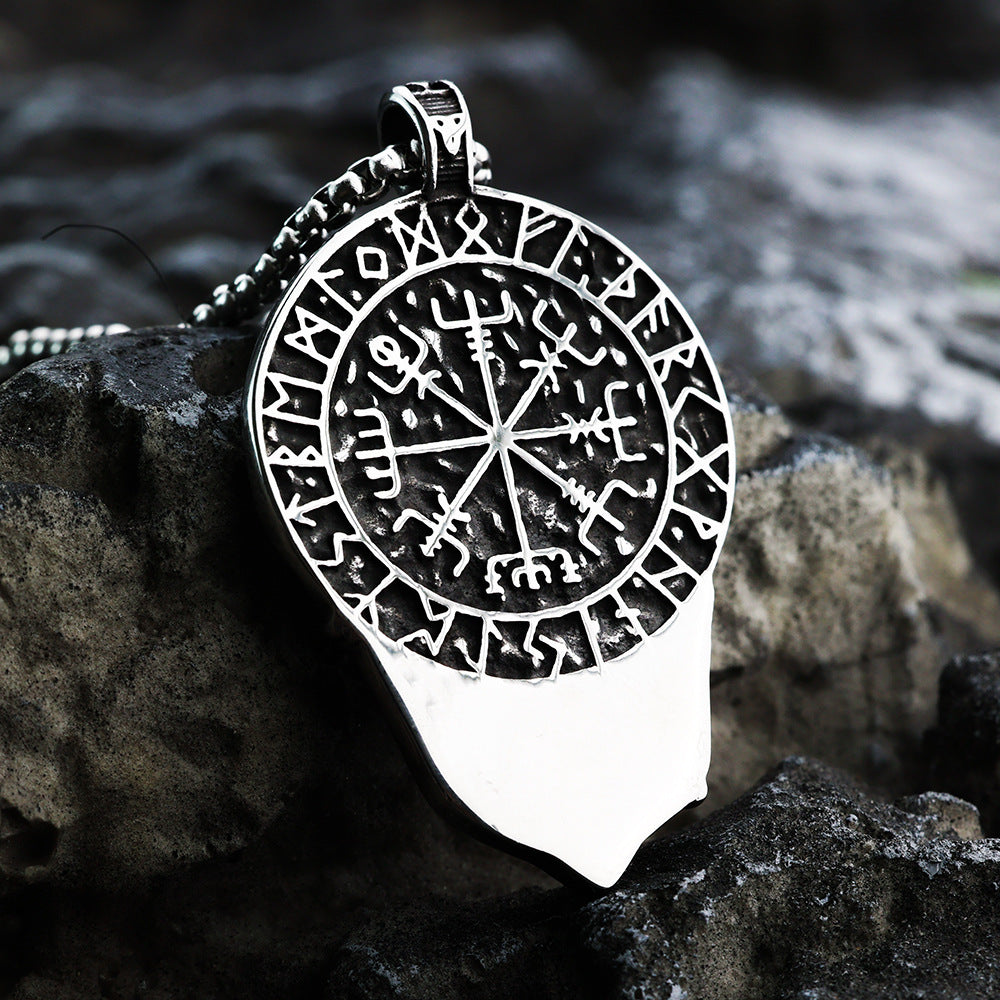 Nordic Retro Stainless Steel Men's Pendant Viking Element