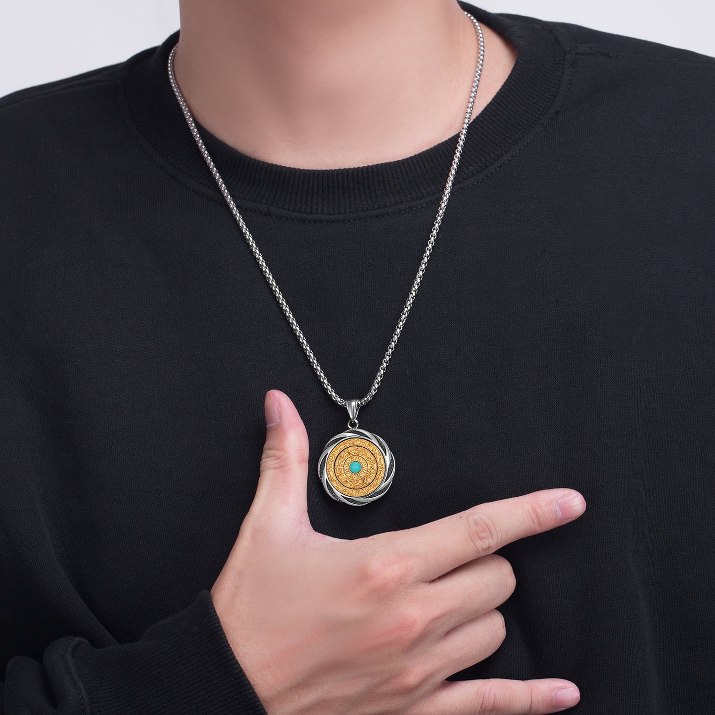 Titanium Steel Necklace - Vintage Zodiac Amulet For Couples