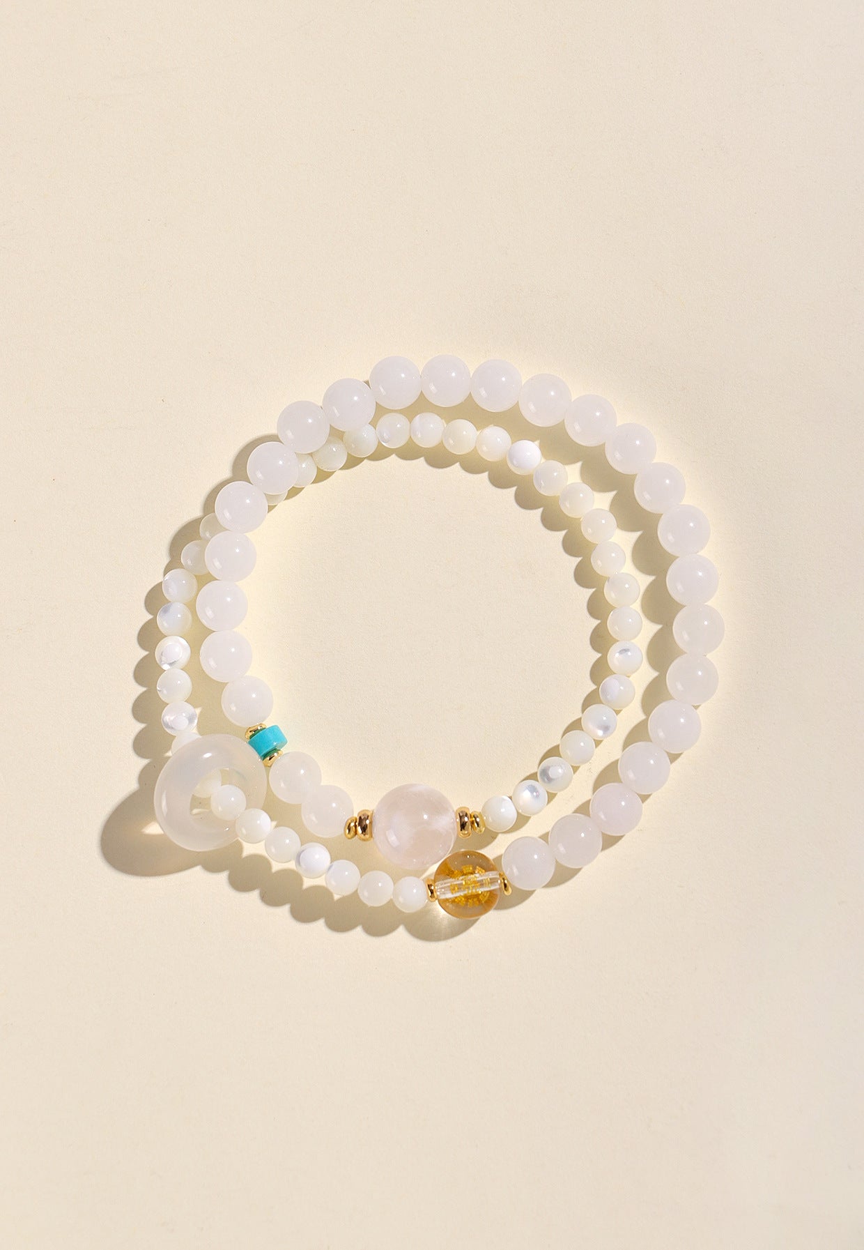 Planderful Fortune's Favor Crystal Bracelet – Unique Aquamarine and Agate Design