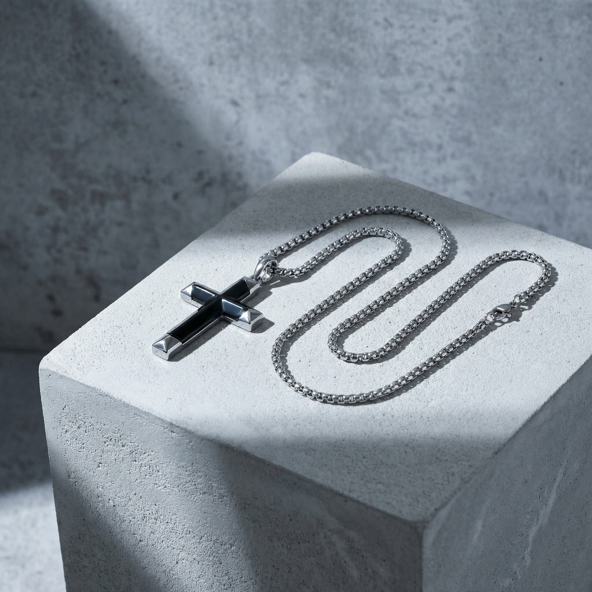 Cross Black Stainless Steel Pendant