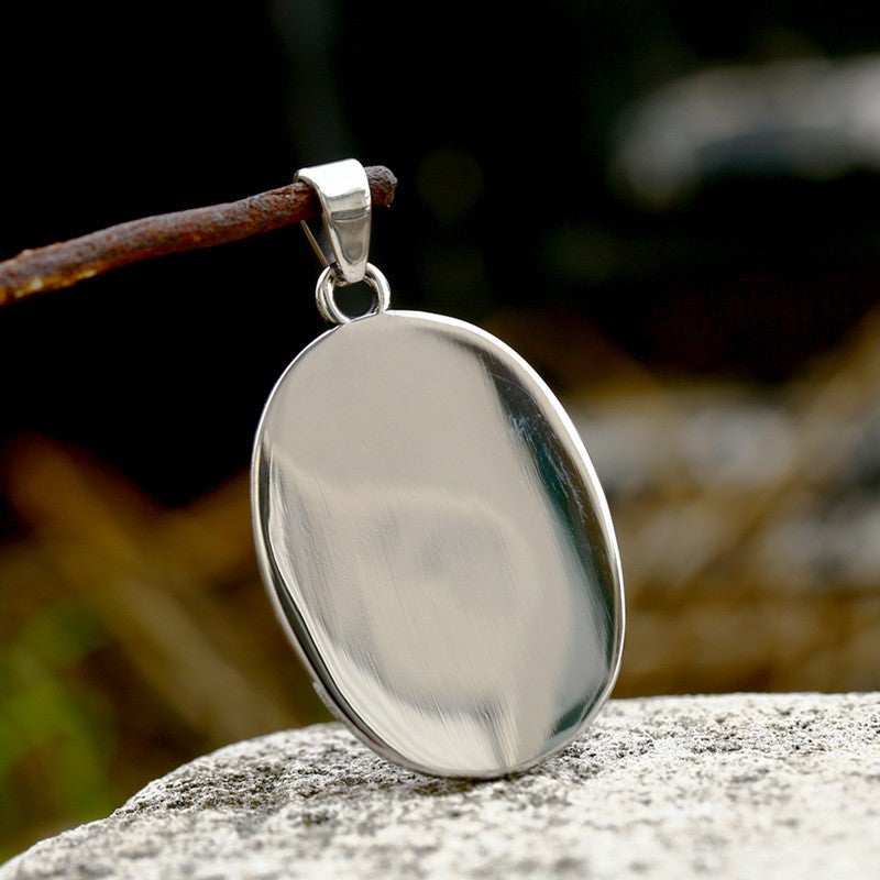 Titanium Steel Zodiac Tiger Pendant for Men - Retro European and American Design