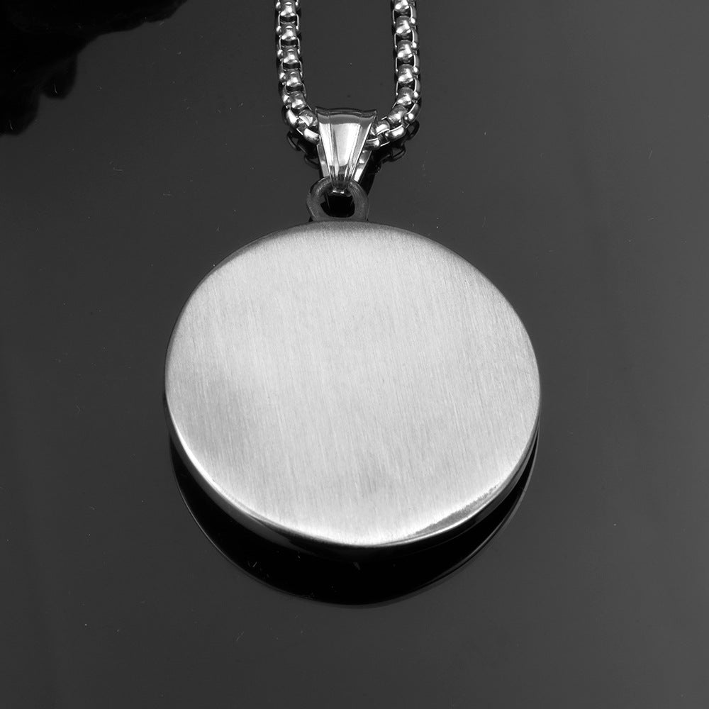 Retro Stainless Steel Men's Pendant Personalized Hexagram Necklace