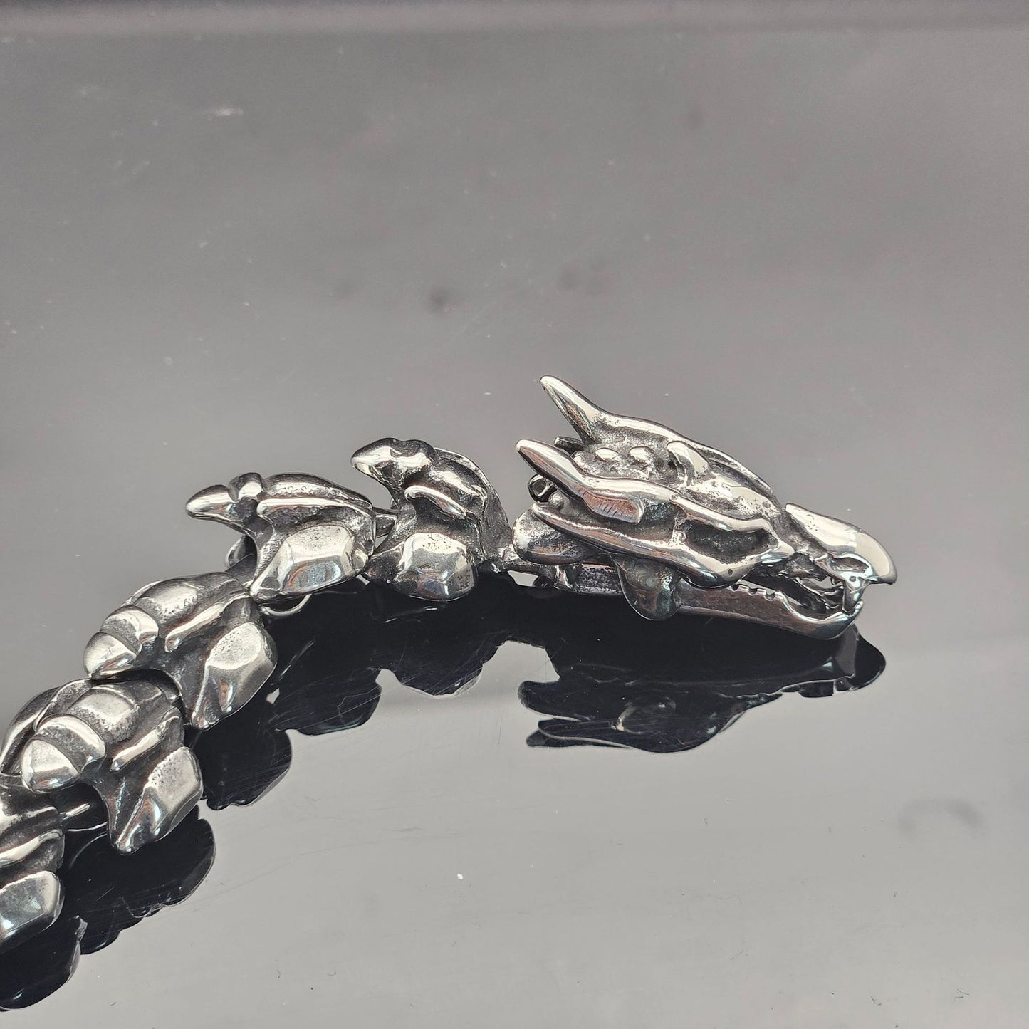 Planderful Dragon Scale Titanium Steel Bracelet For Unisex Durable Bold Punk Jewelry Statement