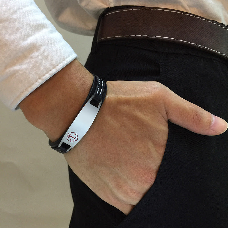 Foreign Trade Accessories Stainless Steel Curved Bracelet Men