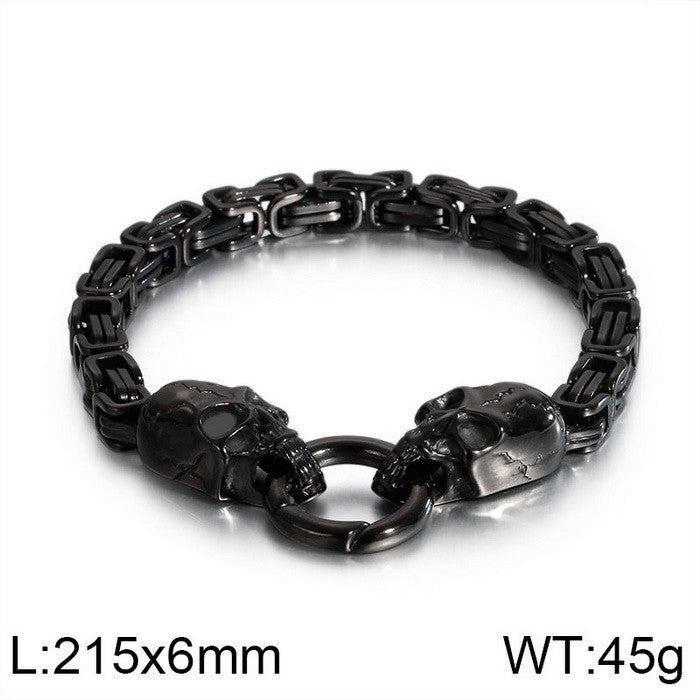 Planderful Personalized Ghost Head Punk Bracelet For Men