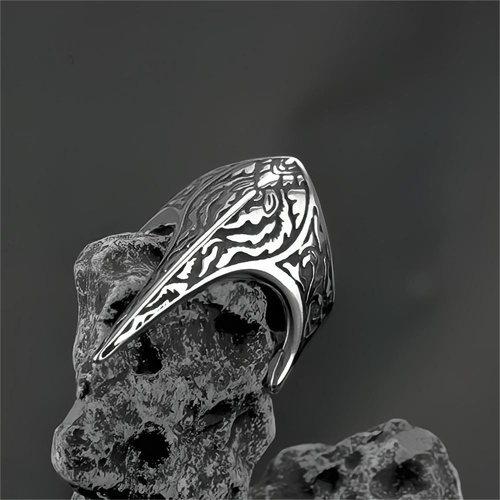 European And American Jewelry Men's Titanium Steel Ring Retro Hip-Hop Style Personalized Eagle Claw Ring