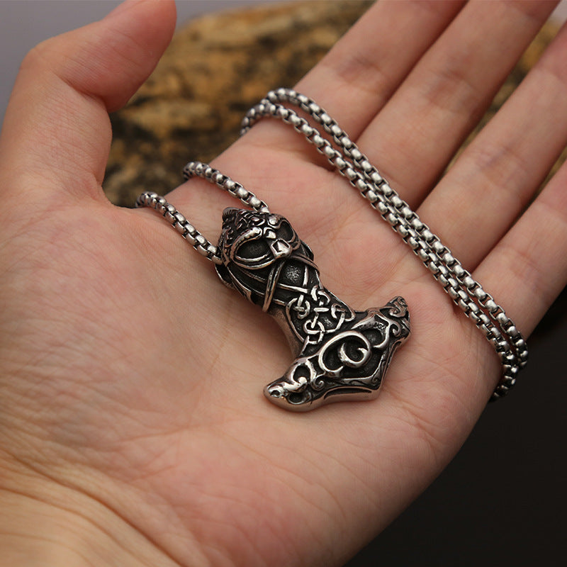 Cross-Border Explosion Pure Stainless Steel Necklace for Men