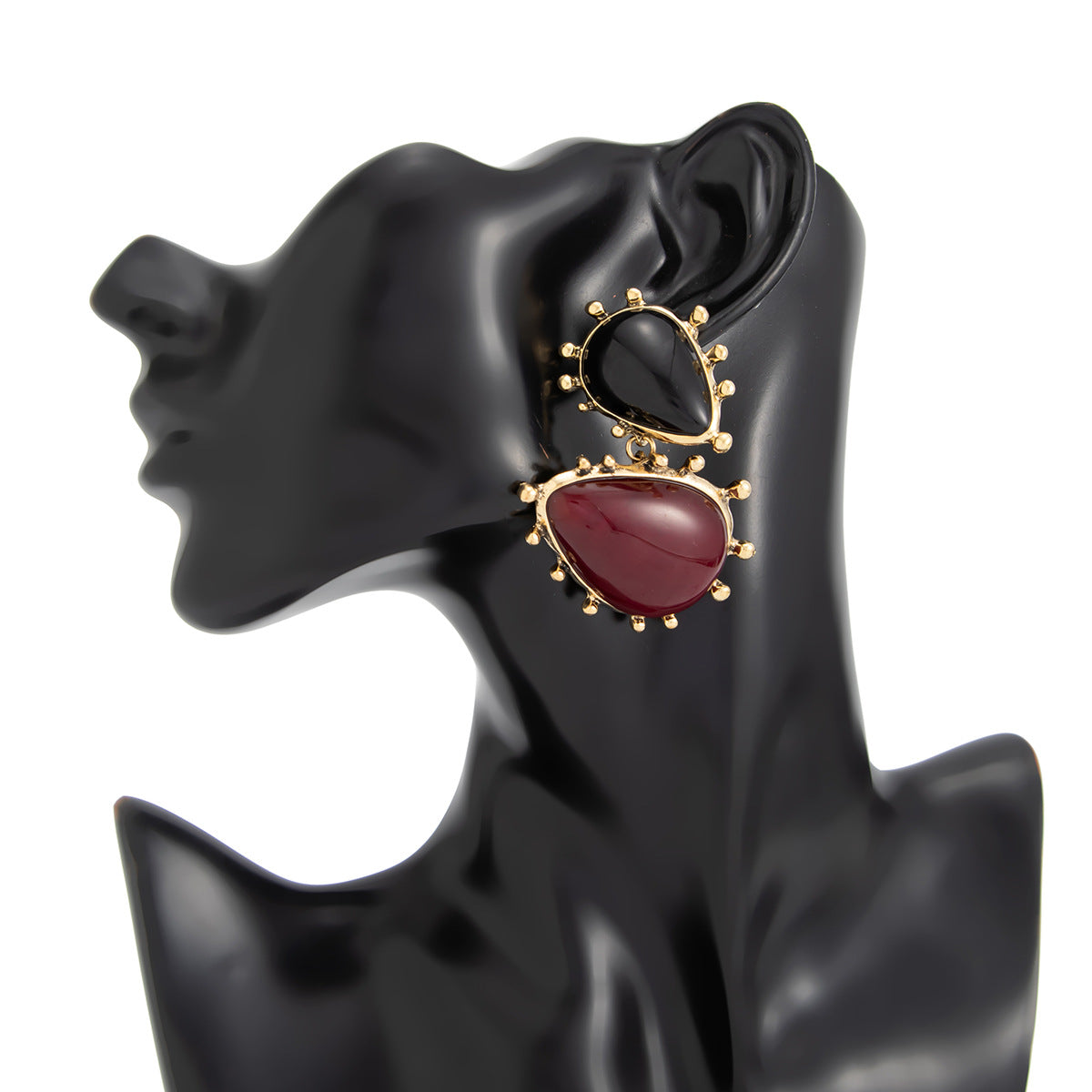 Planderful Vienna Verve Water Drop Earrings Large Geometric Resin Gem Statement Jewelry For Bold Women