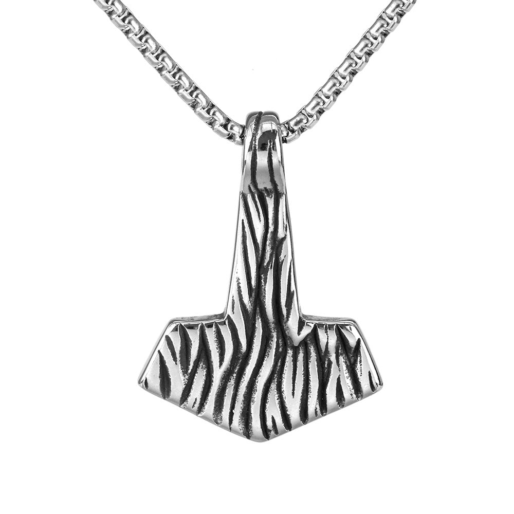 European And American Jewelry Wholesale Titanium Steel Men's Pendant Necklace Retro Boat Anchor Design