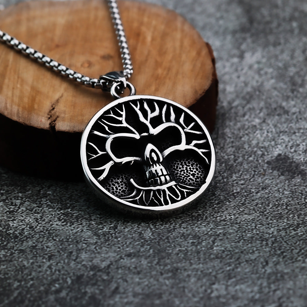 Cross-Border Nordic Viking Skull Tree Of Life Pendant Jewelry