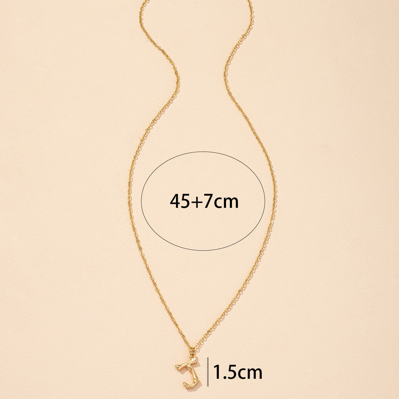 European and American Letter Pendant Necklace with Cold Indifferent Style