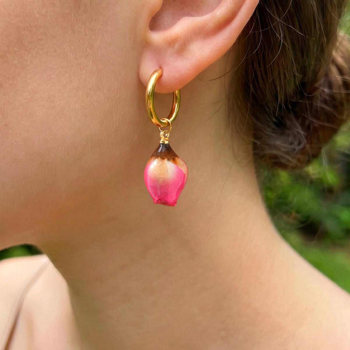 Stainless Steel Floral Cat Earrings