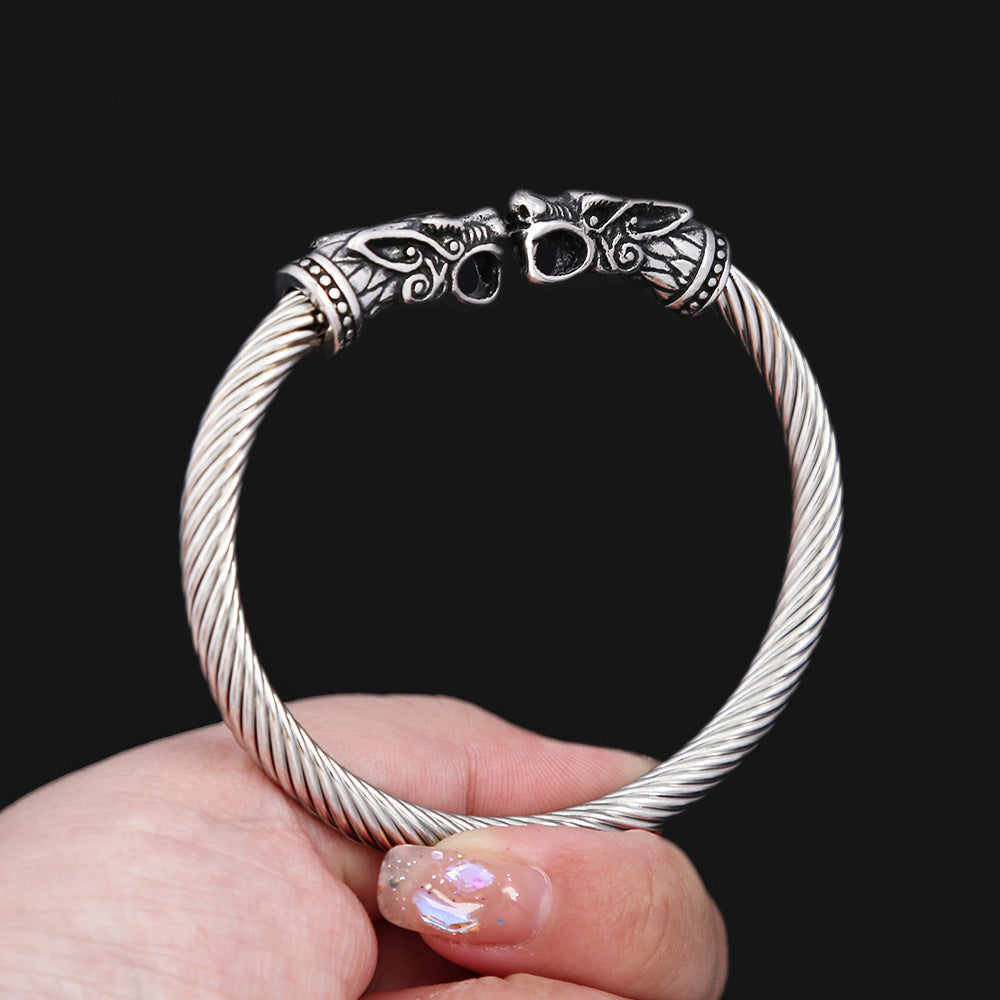 Cross-Border Jewelry Wholesale Viking Titanium Steel Men's Bracelet
