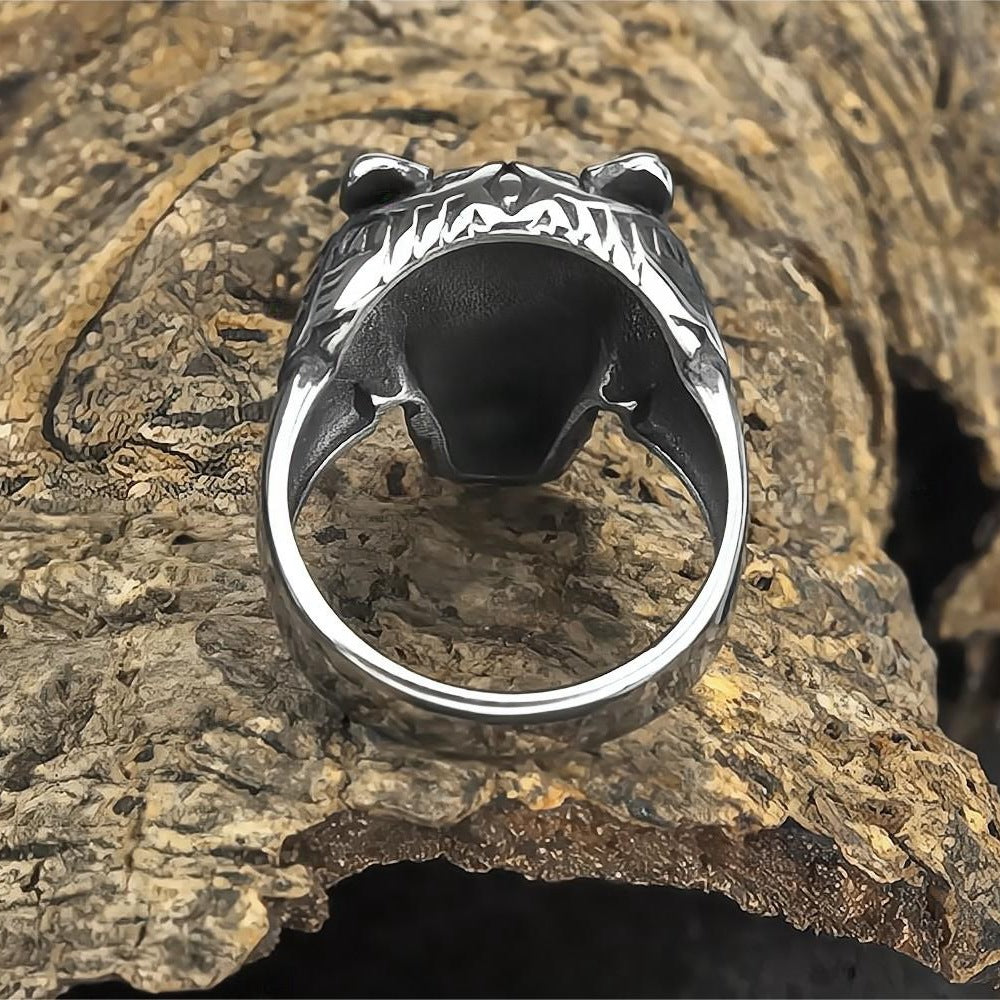 European and American Jewelry Wholesale Men's Wolf Head Ring
