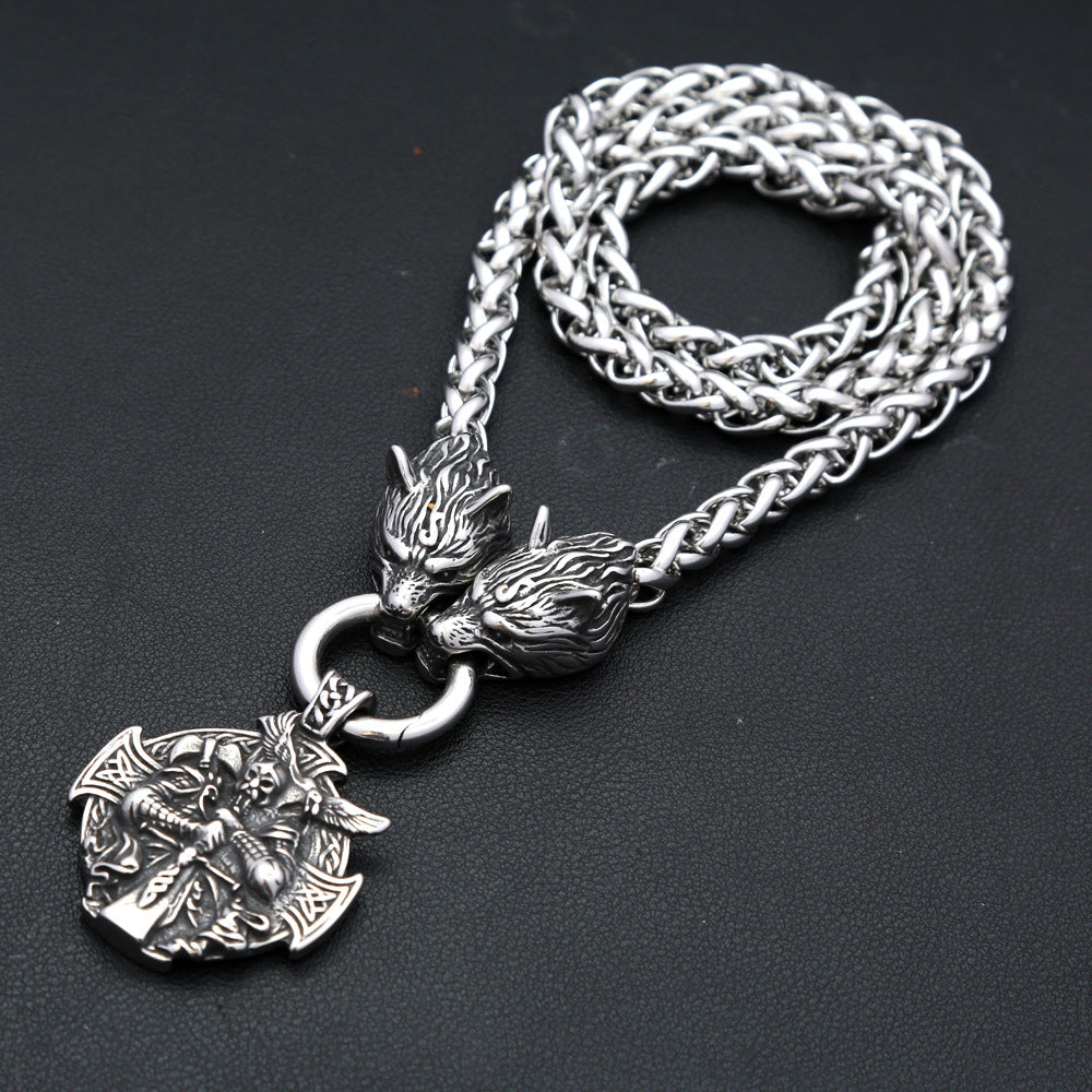 Viking Wolf Stainless Steel Men's Ring