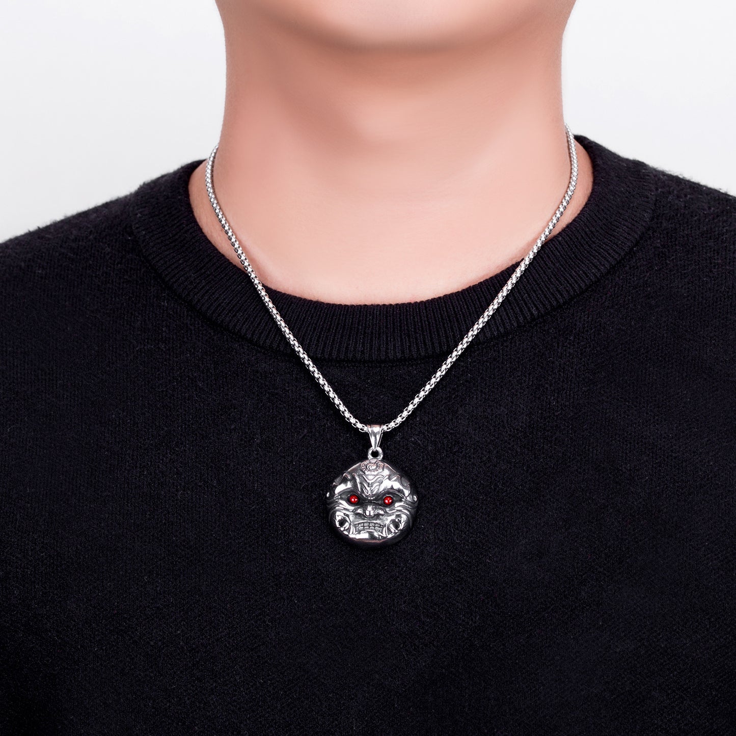 Steel Necklace – Vintage Lion Pendant