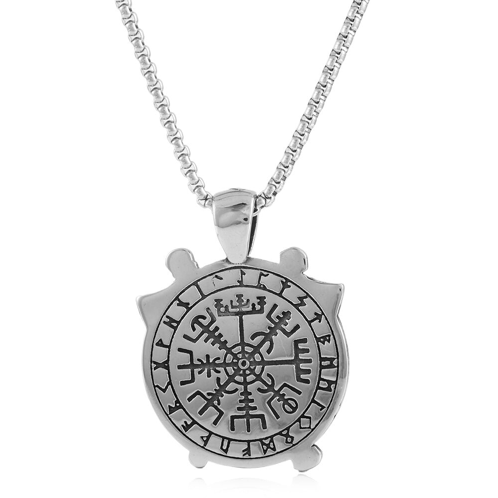 European And American Titanium Steel Double Axe Pendant