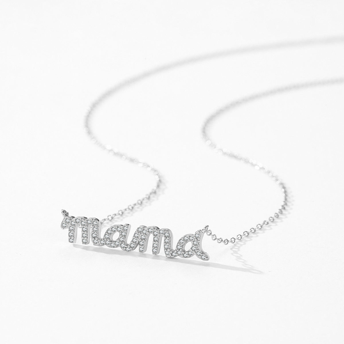 Popular Cross-Border Mama Necklace with Zircon Inlays