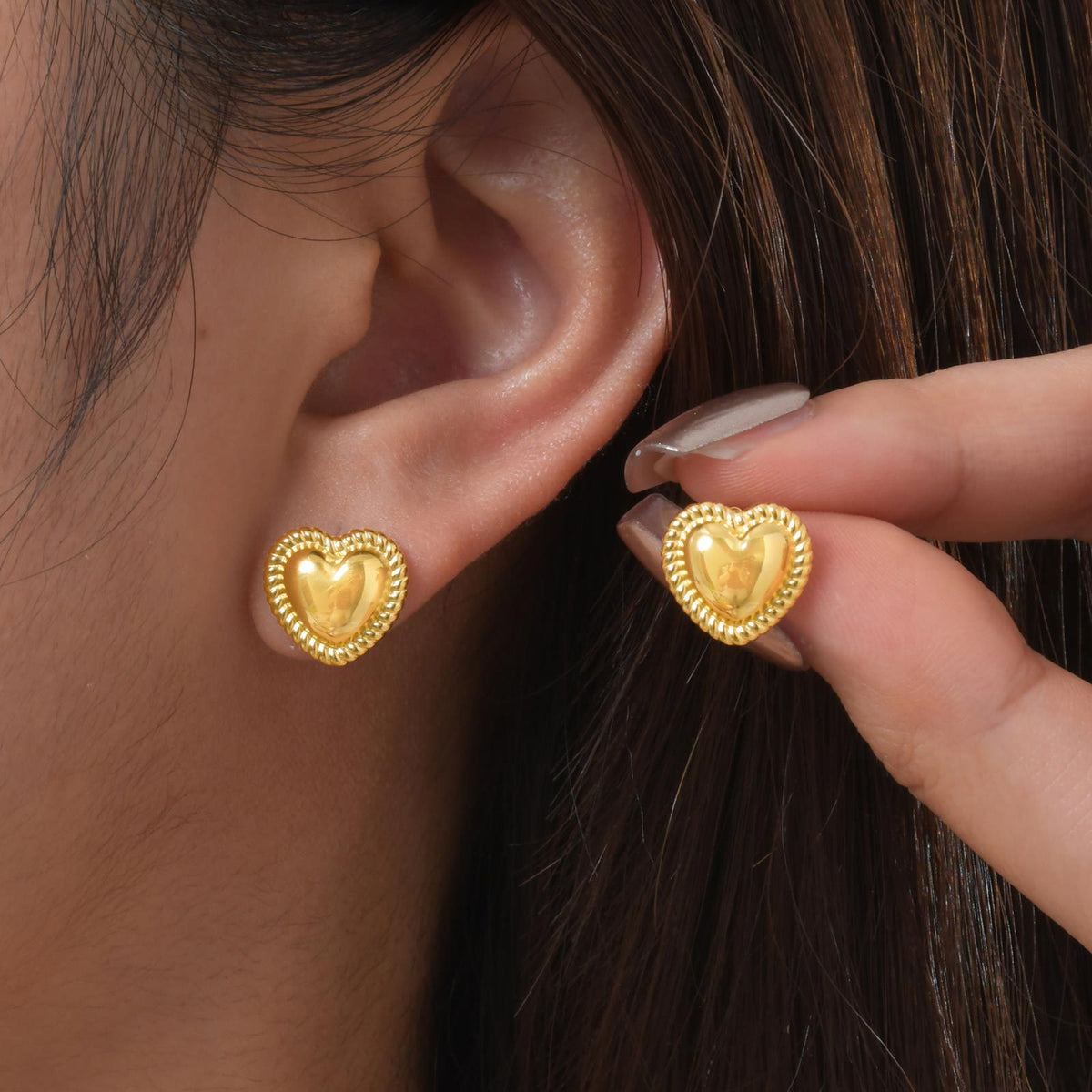 Stainless Steel Heart Earrings