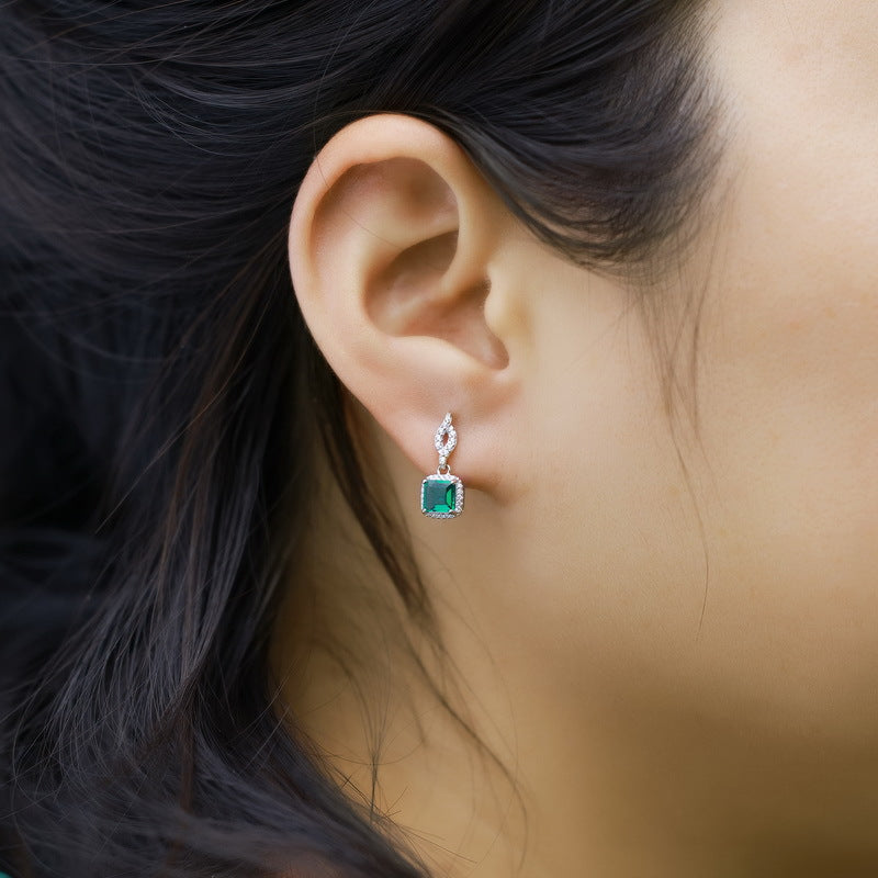 Planderful Gala Fireworks Earrings – Elegant Versatile Lab Grown Emerald Style