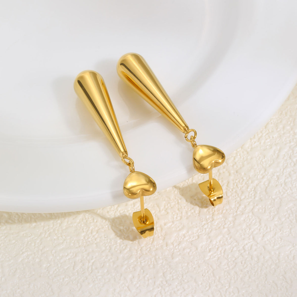 Stainless Steel Heart Earrings