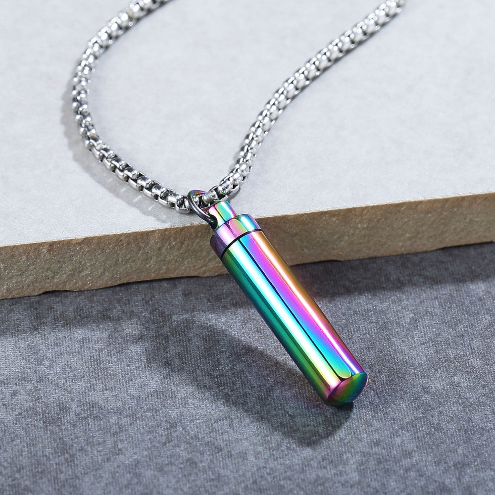 Perfume Bottle Pendant Pet Ashes Memorial Keepsake In Titanium Steel For Pet Lovers Unisex Wear By Planderful